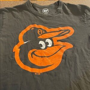 '47 Black Tee with Orange Graphic